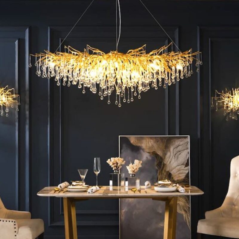 lustre Élégance nordique en cristal