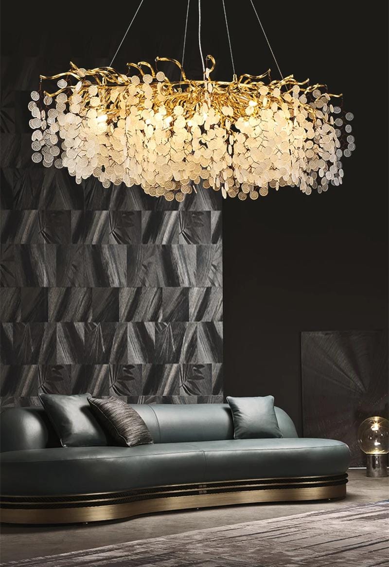 lustre engraved feuillage lumineux lustre engraved feuillage lumineux