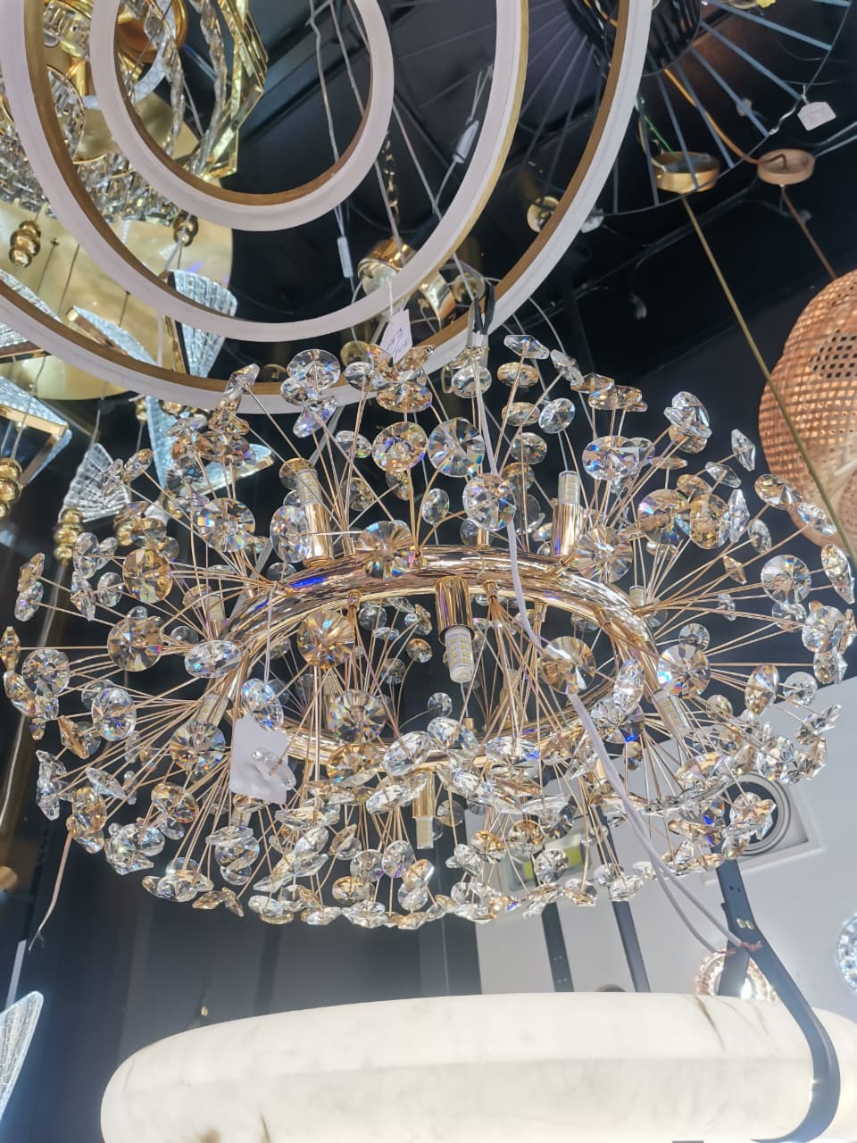 ✨ lustre rond cristal gold – collection eclalux ✨ lustre rond cristal gold – collection eclalux